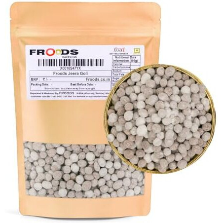 Froods Jeera Goli Digestive Mukhwas | Traditional Indian Digestive Candy | Tangy & Spicy Mouth Freshener | Natural Ingredients For Digestion | Digestive Churan - 250G