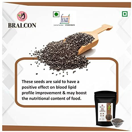 Bralcon Raw Organic Seeds Combo (Flax Seeds -100G, Chia Seeds -100G) | Unroasted Mix Seeds For Eating| Rich In Omega 3, Fiber, Calcium & Protein For Weight Loss| Diet Snacks