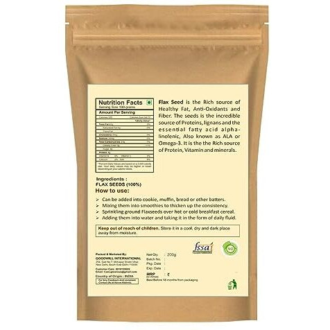 Pronatural Combo Pack Of Raw Brown Flax Seeds & Basil Seeds 200G Each, 400Gms (200Gx2)