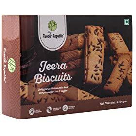 The Flavour Republic Jeera Biscuits - 400 Gm|Wholesome Balance Of Taste & Nutrition|Flavourful & Delicious Tea Time Snacks|Eggless Cookies For Kids And Families|Pure Vegetarian Salty Jeera Biscuits