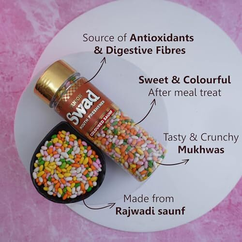 Panjon Swad Coloured Saunf & Specail Mumbaiya Mix (Mukhwas Mouth Fresheners) 2 Bottles, 310G