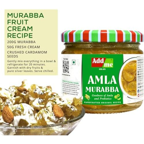 Add Me Fresh And Homemade Seed Less Dry Amla Murabba 300 Gm Without Sugar Syrup Awla Murabba Glass Jar