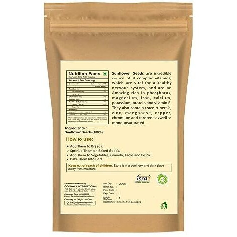 Pronatural Combo Pack Of Raw Basil Seeds & Sunflower Seeds 200G Each, 400Gms (200Gx2)
