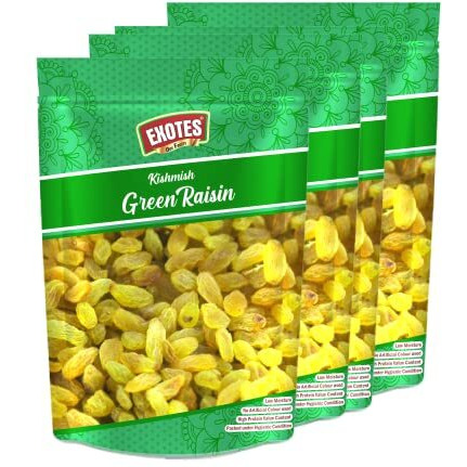 Exotes Green Raisins (Kishmish),, 4 X 250 G