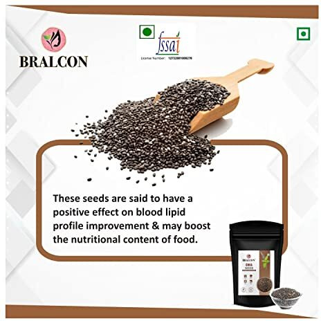 Bralcon Raw Unroasted Organic Chia Seeds - 100Gm |Chia Seeds For Eating With Omega 3 And Rich In Fiber, Calcium & Protien | Anti Oxidant | Healthy Superfood