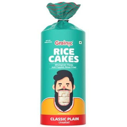 Grainic Rice Cakes, Classic Plain - Unsalted I Vegan, Gluten Free And All Natural (1 X 135 G)