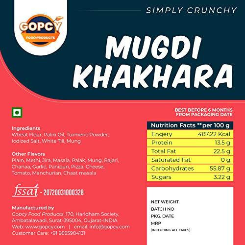 Gopcy Mugdi Khakhra 800Gm (Pack Of 4)