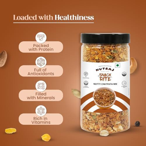 Nutraj Snackrite Nutty Chatpata Mix Roasted 500G | Snacks | Dry Fruits | Nuts