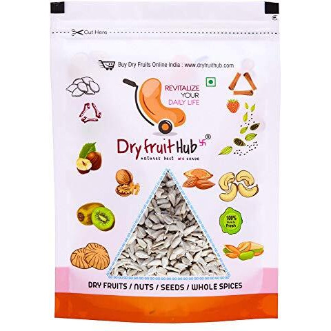 Dry Fruit Hub Sunflower Seeds 1Kg - Raw Sunflower Seeds For Eating | Healthy Snacks | High In Fibre & Protein