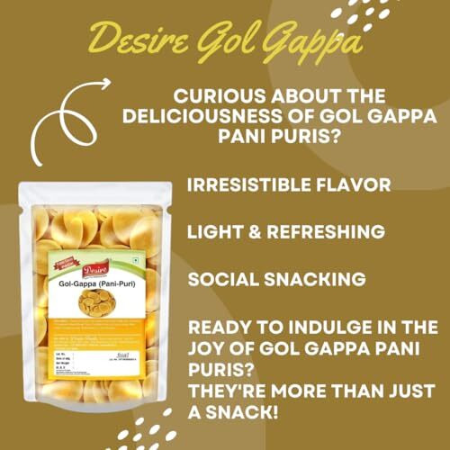 Desire Panipuri Pellets 500 Gram I Hygienic & Tasty I Ready To Fry I Golgappe.