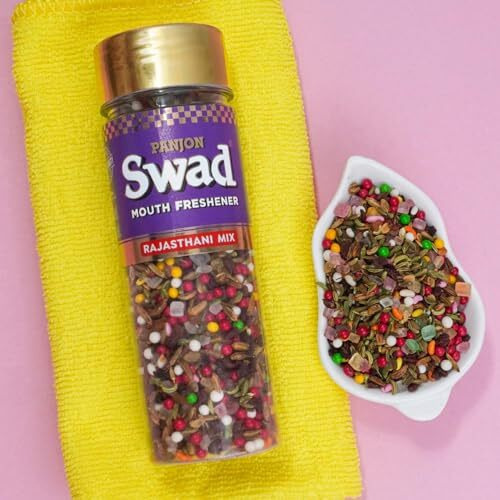 Panjon Swad Digestive Mouth Freshener|Hygienically Packed Traditional Pachak|Tasty Mouthfresheners|After-Meal Snack|Dry Mukhwas.|Makhvas (Rajasthani Mix),150 Grams