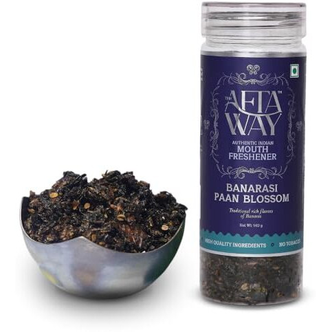 The Aftaway Banarasi Paan Blossom, 140Gm - Premium Traditional Mukhwas, Indian Mouth Freshener, Breath Freshener, Meetha Paan, No Tobacco, No Artificial Preservatives, After-Meal Refreshment
