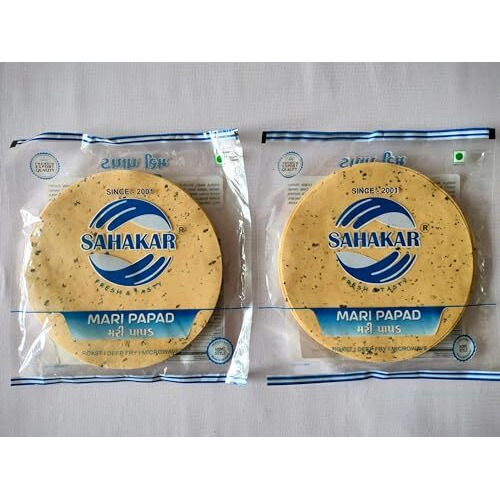 Sahakar Black Pepper Urad Papad (High Spicy) 400 Grm (2 Pack Of 200 Grm)