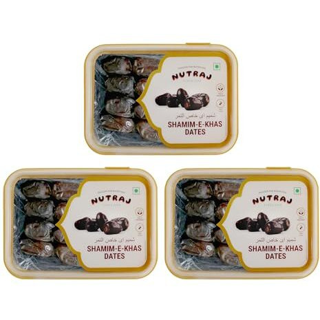 Nutraj Uae Shamim-E-Khas Dates 1.2Kg (400G X 3) | Khajur| Dry Fruits And Nuts | Khajoor | Grocery Items