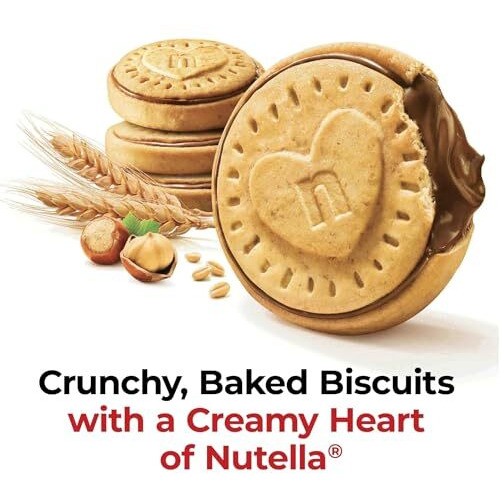 Nutellas Biscuits Crunchy Cookies With Creamy Hazelnut Filling 193Gm
