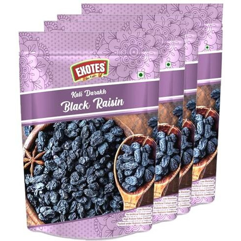 Exotes Dried Black Grapes -1Kg (4*250G)