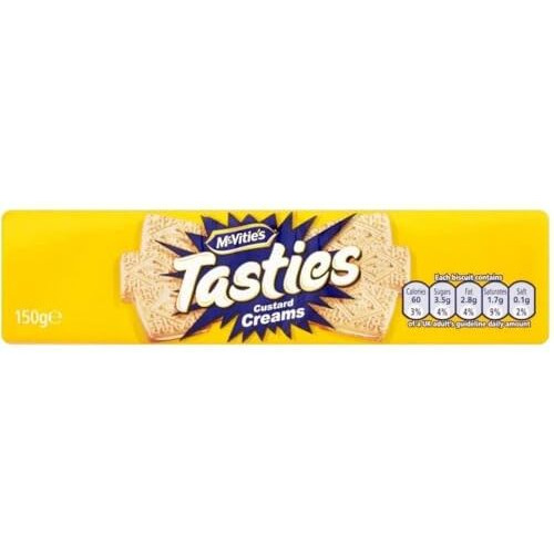 Mcvities Tasties Custard Creams Classic Sandwich Biscuits 150Gm (Pack Of 2)