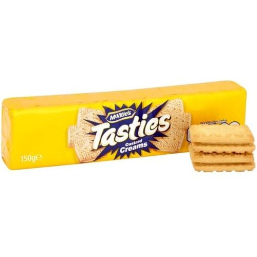 Mcvities Tasties Custard Creams Classic Sandwich Biscuits 150Gm (Pack Of 2)