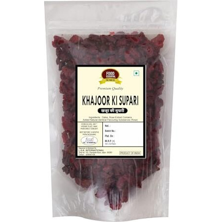 Food Essential Gulabi Khajoor Supari 250 Gm. [Kharek Mukhwas, Mouth Freshener, After-Meal Digestive Snack]
