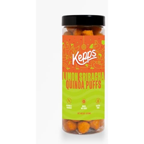 Kepps Limon Sriracha Quinoa Puffs Snack, Gluten Free, Rich In Fiber And Protein, Never Fried, Low Calorie, Delicious Munchies, For All Age, Kid Friendly