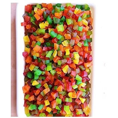 Renewtria Multicolor Tutti Frutti | Fresh Cherries For Cakes & Cookies Decoration | Jar Pack | (400G)