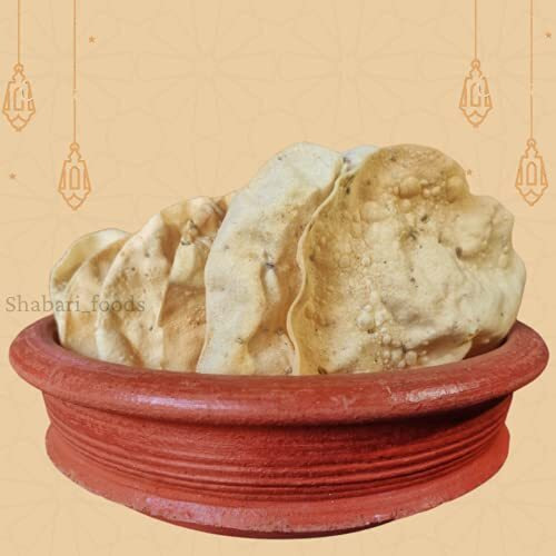 Sri Ayyappa Masala Appalam - 450 G - 4 Inch - Traditional Homemade Fryums/Papad/Appalam (150 G X 3 Pack)