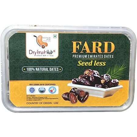 Dry Fruit Hub Fard Seedless Dates 1Kg Black Dates Seedless (Khajoor/Khajur), | All Natural | No Preservatives | No Added Sugar | Gluten Free | Vegan | Non Gmo | Dates Dry Fruits