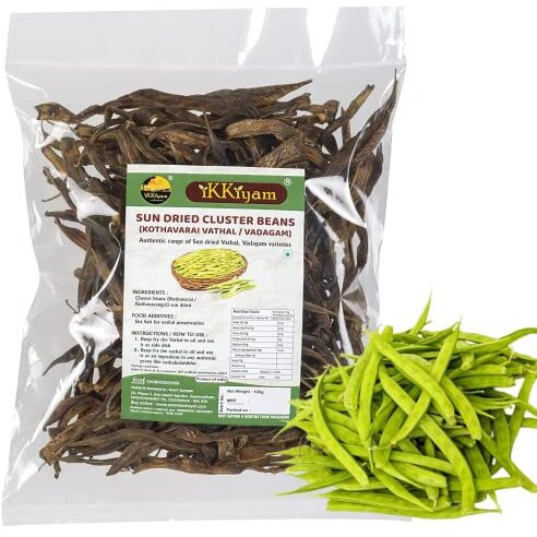 Ikkiyam Sun Dried Cluster Beans (Kothavarangai) Vathal 100G