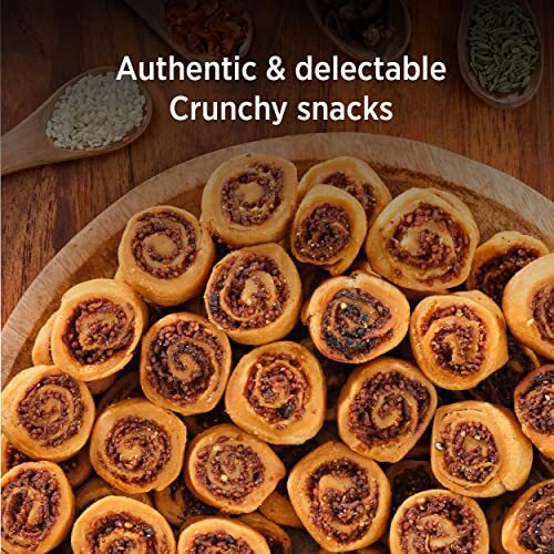 Chaayos Bhakarwadi (450G Pack) | Chai Time Snack | Ready To Eat Bhakarwadi Snacks | Mini Bhakarwadi | Indian Namkeen Nashta | Authentic Regional Preparation | Traditional Indian Snacks | Party Snacks