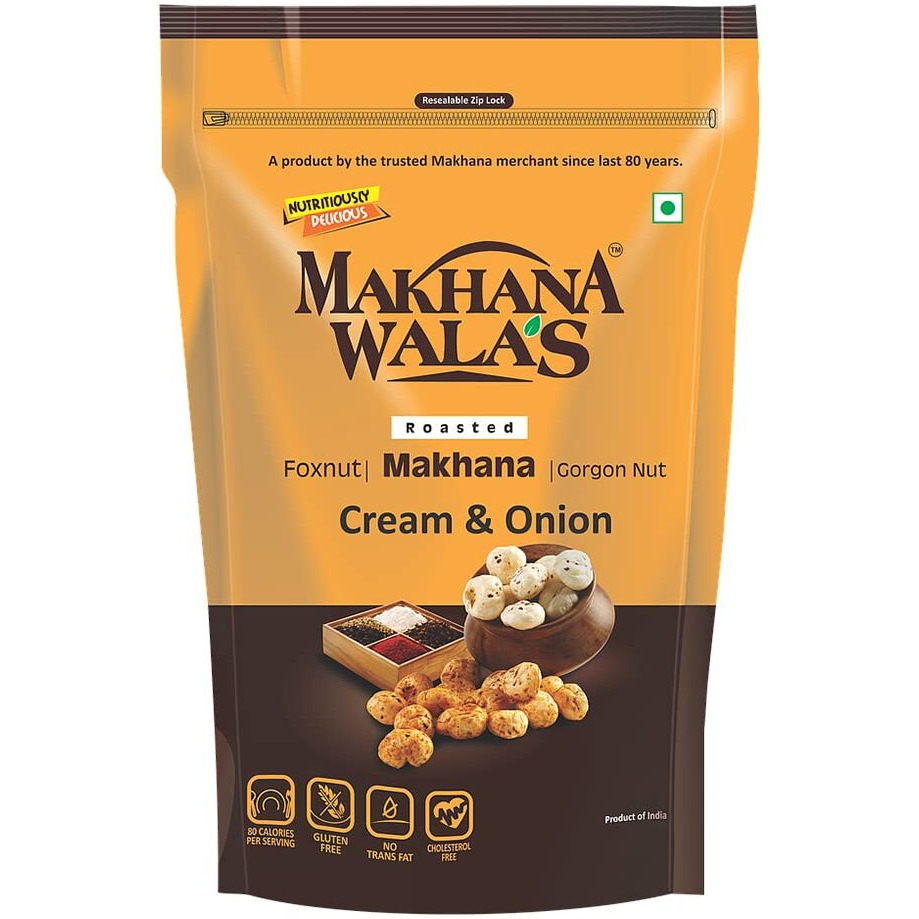 Makhana Wala's Roasted&Flavoured Makhana/Water Lilly Pops/Gorgon Nut|Combo Of Himalayan Pink Salt + Cheesy Italiana + Cream Onion + Spicy Indiana|Healthy Makhana Snack,4 Packs,70 G Each