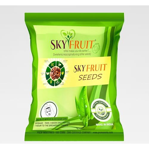 Sky Fruit Kadwa Badam Sugar Badam | Diabetes Bitter Almonds | Thengani Kai | Mahogany Seeds | Diabetes King Bitter Seeds, Machine Cleaned, Hygienically Processed & Packed. Pack Of 250 Seeds