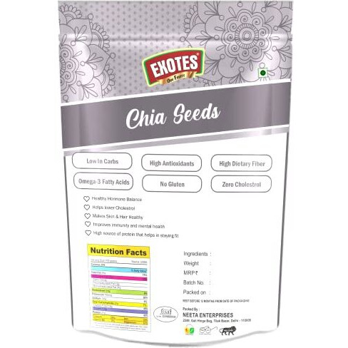 Exotes Dried Fruits Nuts And Seeds (Chia Seeds, 200G)