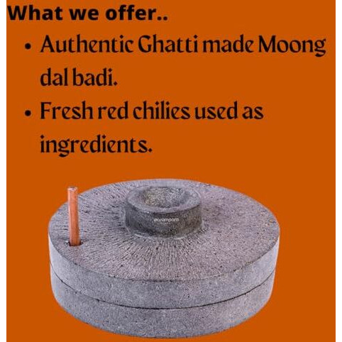 Indiana Organic Mangodi Moong Dal | Authentic Ghatti Made Mungori Wadi | Badi, 400 Gms | Hand Made | Made With Moong Daal | Rich In Protein | Premium Moong Dal | No Added Preservatives | Ready To Cook |