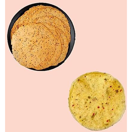 Being Bania Aloo Papad And Chana Papad| 900Gms| No Soda, No Preservatives |Tasty Papadam And Appalams| Mix Handmade Papads