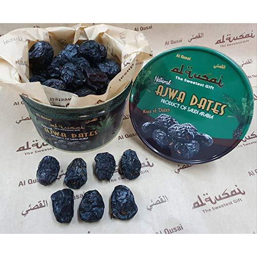 Al Qusai Ajwa Dates, Saudi Arabia (Ajwa 500G Tin)