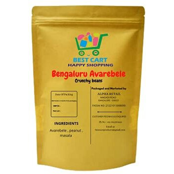 Best Cart-Happy Shopping Karnataka Special - Masala Hyacinth Bean South Indian Namkeen And Snacks Pack Of 400 Grams