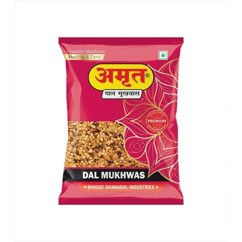Amrut Dal Mukhwas, (200Gm X 4  800G) (Pack Of 4), Dhana Dal Mukhwas Digestive Crunchy And Tasty Mouth Freshener Traditional Refreshing Dhanadal Mukhwas Ready To Eat