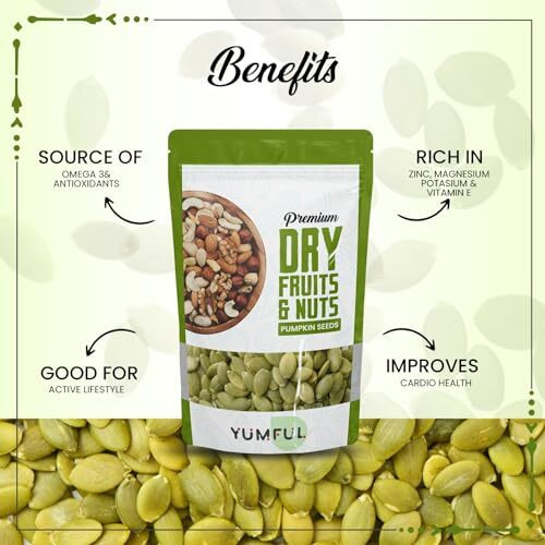 Nutra Biotics Yumful Pumpkin Seeds Organic 1 Kg Without Shell For Eating