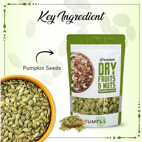 Nutra Biotics Yumful Pumpkin Seeds Organic 1 Kg Without Shell For Eating