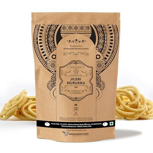 Looms & Weaves - Ready To Eat Homemade Ari Murukku / Rice Flour Spirals - 250 Grams