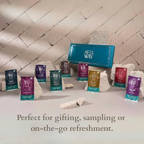 The Aftaway Assortment Box 85Gm - Premium Traditional Indian Mouth Freshener, All 9 Flavours Trial Sachets, After-Meal Refreshment, Perfect For Gifting And Snacking, Travel-Friendly Indian Mukhwas