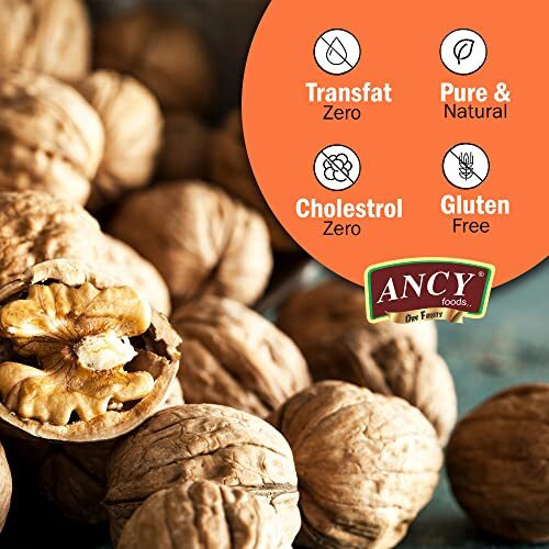 Ancy California Sabut Akhrot (Walnuts) 1Kg, Dry