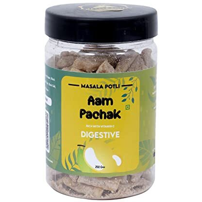 Masala Potli Chatpata Aam Papad, After Meal Digestives Mukhwas Masala Mango Chips, Digestive Churan | Hygienically Prepared & Packed (250 Grams, Pet Jar)
