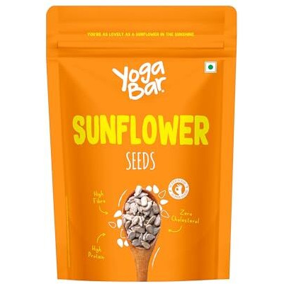 Yogabar Roasted Chia Seeds + Sunflower Seeds 500G (250G*2, Pack Of 2) | Black Calcium, Iron & Zinc - Diet Food Healthy Snacks, Sunflower Seeds For Eating Protein And Fibre