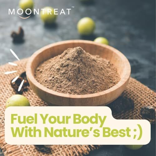 Moontreat Amla Powder 300Gm For Eating & Drinking - Pure Indian Dried Gooseberry Powder, Natural Hair & Skin Booster, 100% Natural - Preservatives Free