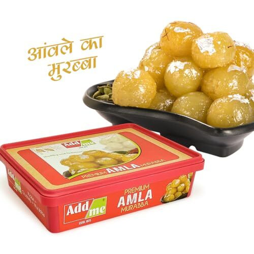 Add Me Premium Dry Amla Murabba 1Kg Gift Box | Extra Large King Size Amla Candy | Immunity Booster Amla Ka Murabba With Pure Kesar & Elaichi Celebration Pack