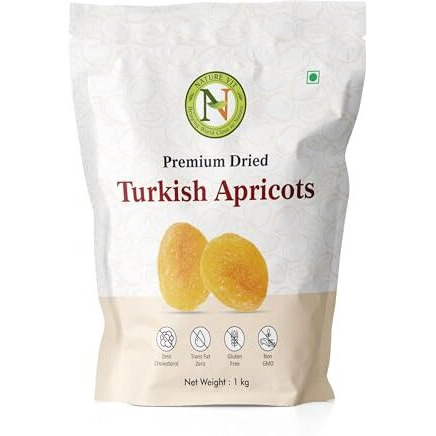 Nature Vit Dried Premium Turkish Apricots, 200 Gm | Vegan, Sun Dried Apricots | Gluten Free & Sodium Free | Add In Your Healthy Recipes