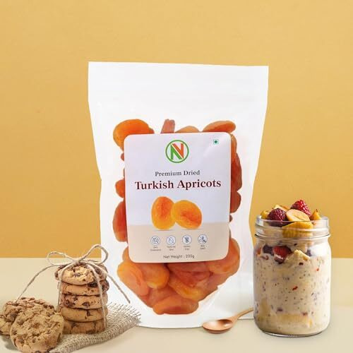 Nature Vit Dried Premium Turkish Apricots, 200 Gm | Vegan, Sun Dried Apricots | Gluten Free & Sodium Free | Add In Your Healthy Recipes