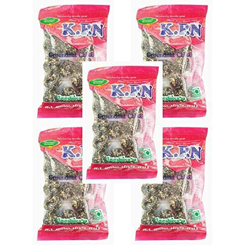 Kpn Kovilpatti Ellu Urundai Black Sesame Chikki Candy Balls - Pack Of 5 X 10 Pieces