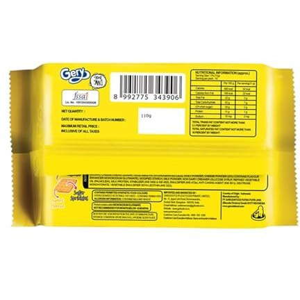 Gery Gone Mad Sugar Cheese Crackers, 110 Grams (Pack Of 10)